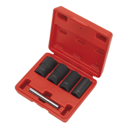 Sealey Locking Wheel Nut Removal Set 17, 19, 21, 22mm 1/2"Sq Drive Model No-SX201
