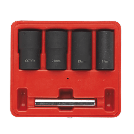 Sealey Locking Wheel Nut Removal Set 17, 19, 21, 22mm 1/2"Sq Drive Model No-SX201