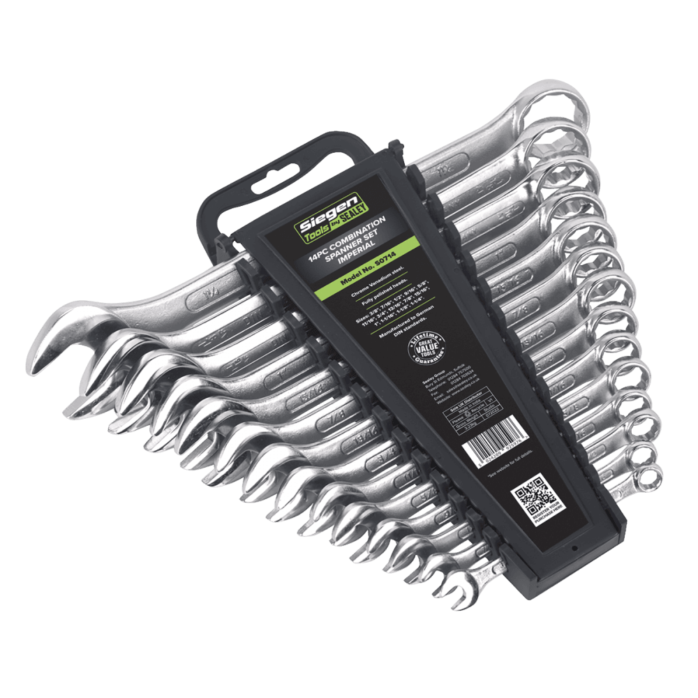 Sealey Combination Spanner Set 14pc Imperial Model No-S0714