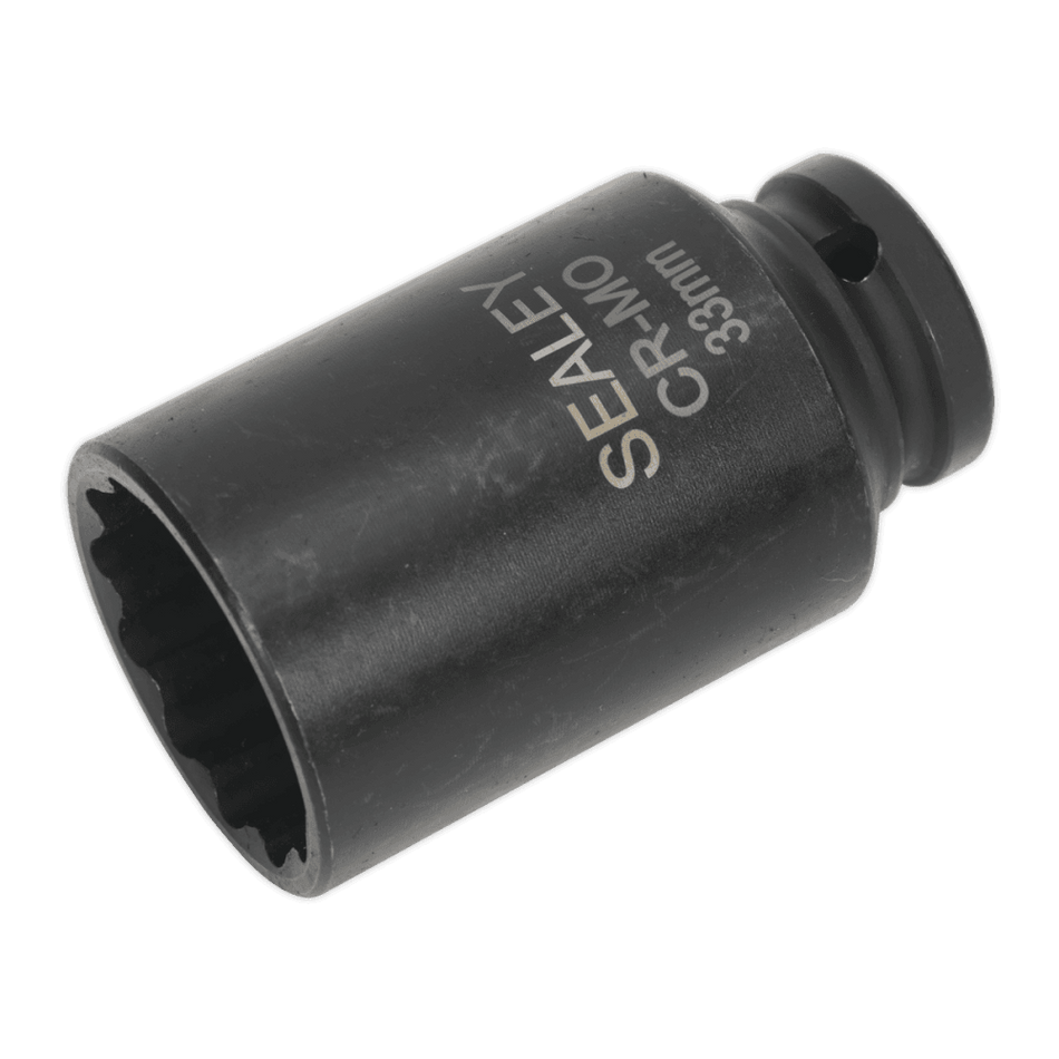 Sealey Impact Socket 33mm Bi-Hex Deep 1/2"Sq Drive Model No-SX0041