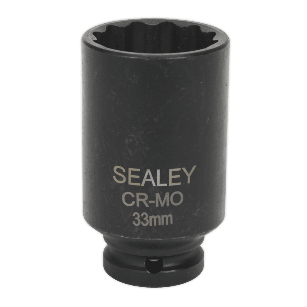 Sealey Impact Socket 33mm Bi-Hex Deep 1/2"Sq Drive Model No-SX0041