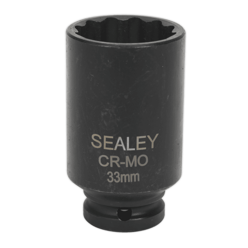 Sealey Impact Socket 33mm Bi-Hex Deep 1/2"Sq Drive Model No-SX0041