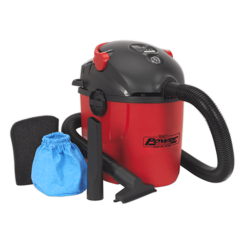 Sealey Vacuum Cleaner Wet & Dry 10ltr 1000W/230V Model No-PC100