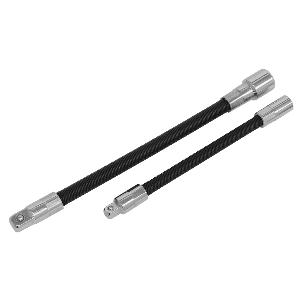 Sealey Flexible Extension Adaptor Set 2pc 1/4"Sq x 150mm & 3/8"Sqx 200mm Model No-AK7341