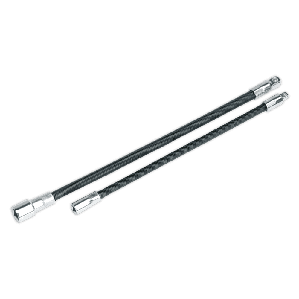 Sealey Flexible Extension Adaptor Set 2pc 1/4"Sq x 254mm & 3/8"Sq x 305mm Model No-AK7342