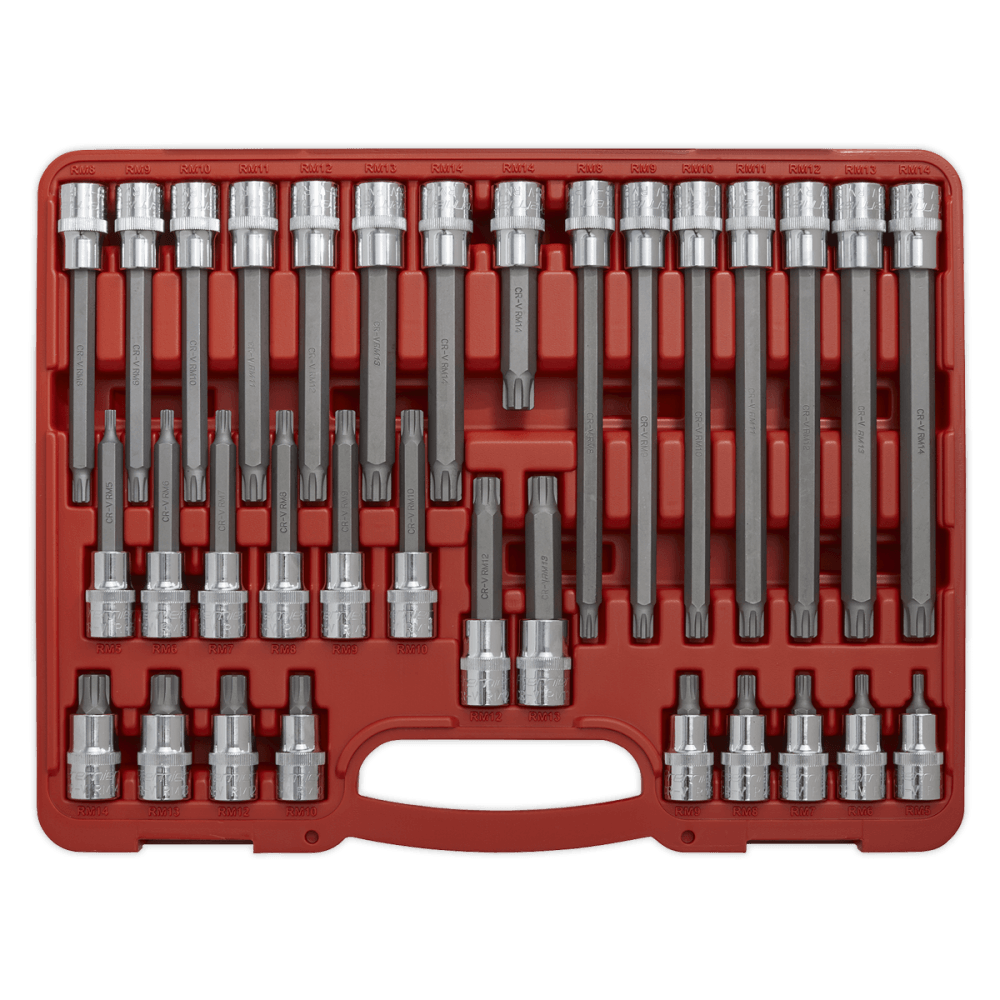 Sealey Ribe Socket Bit Set 32pc 1/2"Sq Drive Model No-AK2198