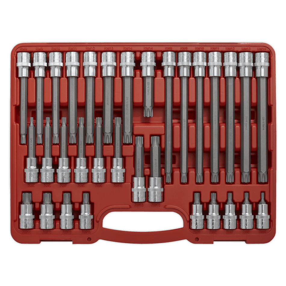Sealey Ribe Socket Bit Set 32pc 1/2"Sq Drive Model No-AK2198