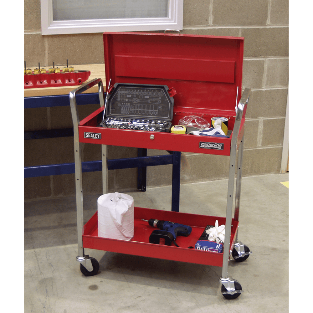 Sealey Trolley 2-Level Heavy-Duty with Lockable Top Model No-CX104
