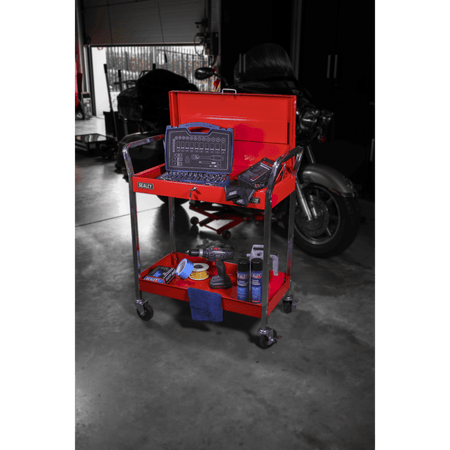 Sealey Trolley 2-Level Heavy-Duty with Lockable Top Model No-CX104
