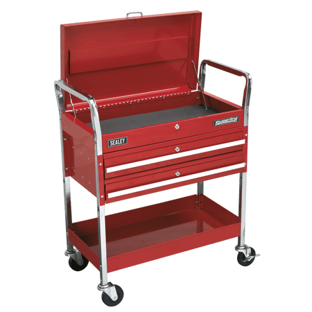 Sealey Trolley 2-Level Heavy-Duty with Lockable Top & 2 Drawers Model No-CX1042D