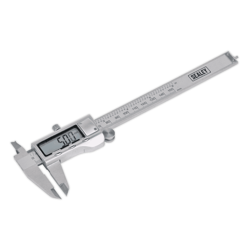 Sealey Digital Vernier Calliper 0-150mm/0-6" Stainless Steel Model No-AK9621EV