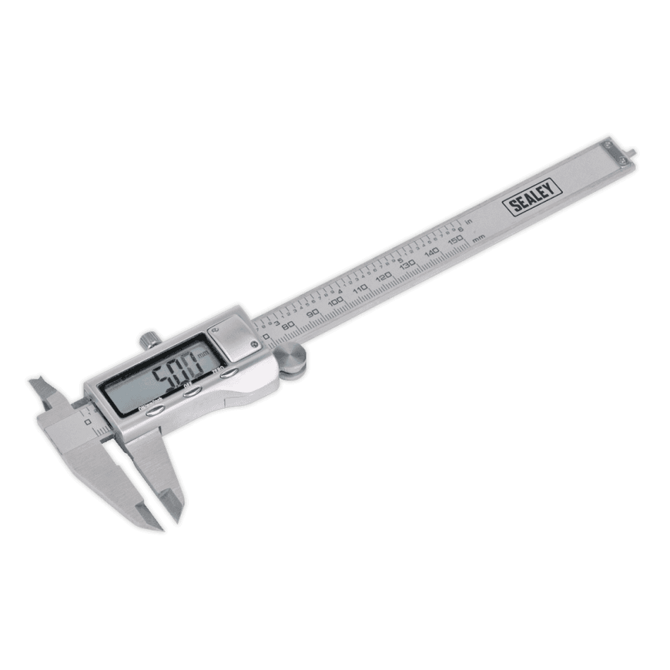 Sealey Digital Vernier Calliper 0-150mm/0-6" Stainless Steel Model No-AK9621EV