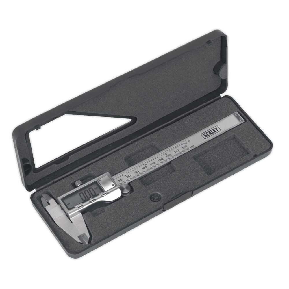 Sealey Digital Vernier Calliper 0-150mm/0-6" Stainless Steel Model No-AK9621EV