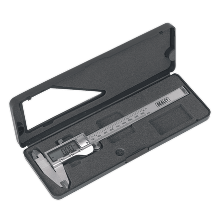 Sealey Digital Vernier Calliper 0-150mm/0-6" Stainless Steel Model No-AK9621EV