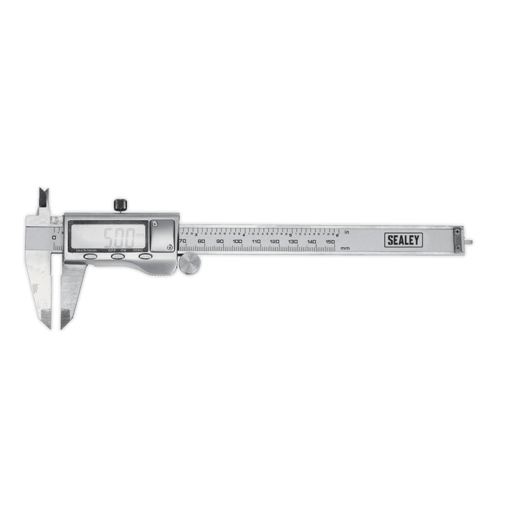 Sealey Digital Vernier Calliper 0-150mm/0-6" Stainless Steel Model No-AK9621EV