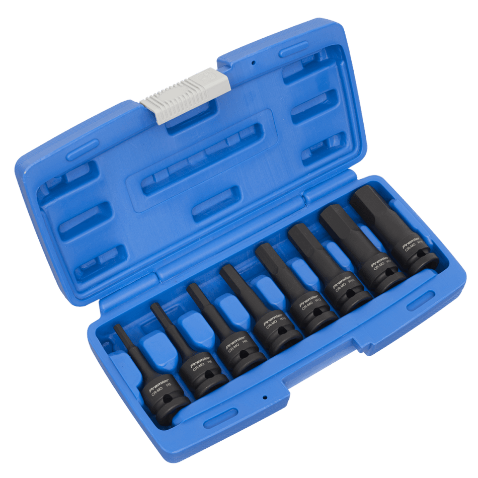 Sealey Impact Hex Key Set 8pc 1/2"Sq Drive Model No-AK5601