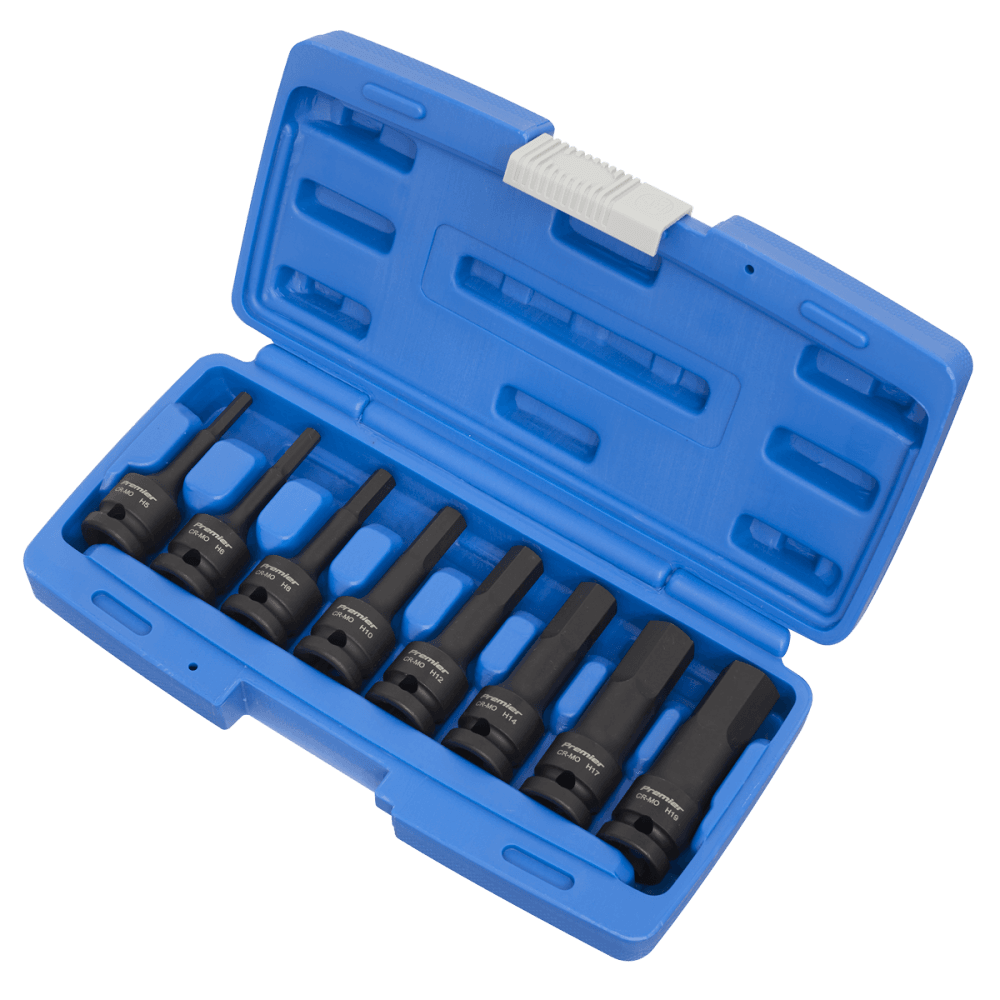 Sealey Impact Hex Key Set 8pc 1/2"Sq Drive Model No-AK5601