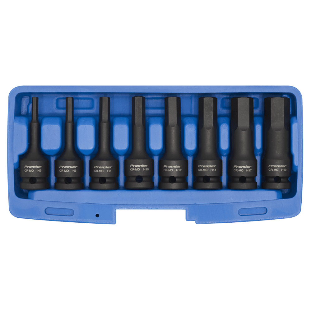 Sealey Impact Hex Key Set 8pc 1/2"Sq Drive Model No-AK5601