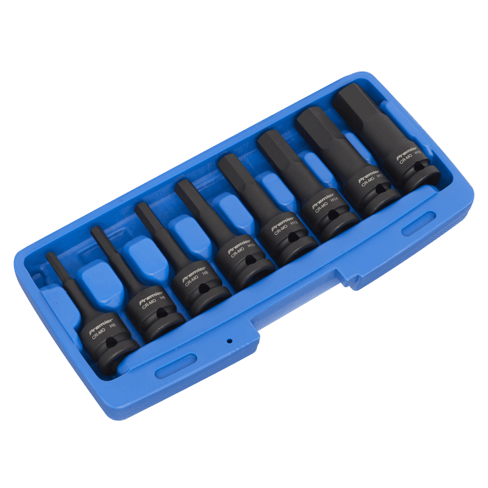 Sealey Impact Hex Key Set 8pc 1/2"Sq Drive Model No-AK5601