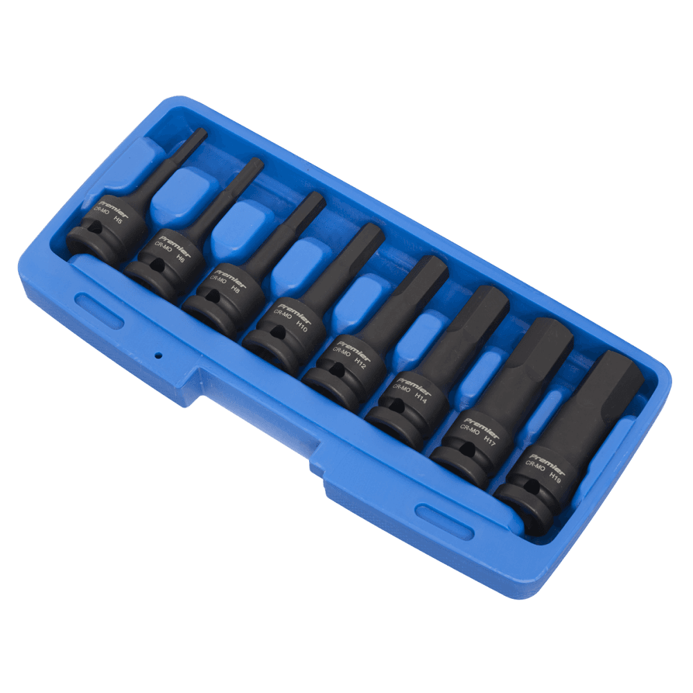 Sealey Impact Hex Key Set 8pc 1/2"Sq Drive Model No-AK5601