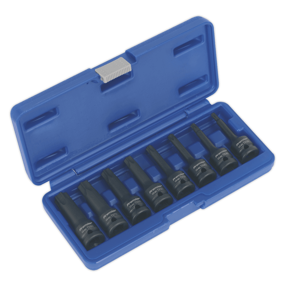 Sealey Impact TRX-Star Socket Bit Set 8pc 1/2"Sq Drive Model No-AK5602
