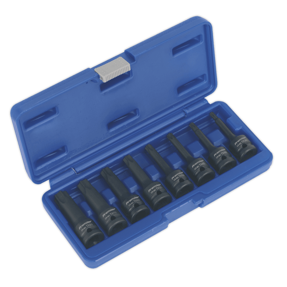 Sealey Impact TRX-Star Socket Bit Set 8pc 1/2"Sq Drive Model No-AK5602
