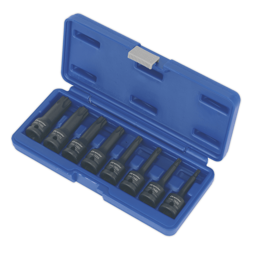 Sealey Impact TRX-Star Socket Bit Set 8pc 1/2"Sq Drive Model No-AK5602