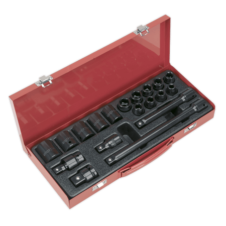 Sealey Impact Socket Set 19pc 1/2"Sq Drive Metric Model No-AK5619M