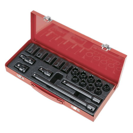 Sealey Impact Socket Set 19pc 1/2"Sq Drive Metric Model No-AK5619M