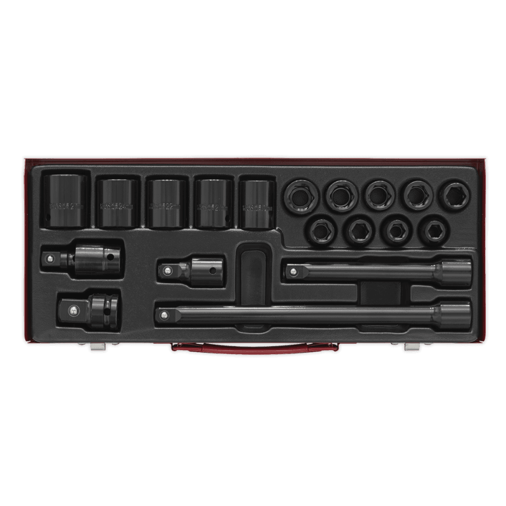 Sealey Impact Socket Set 19pc 1/2"Sq Drive Metric Model No-AK5619M