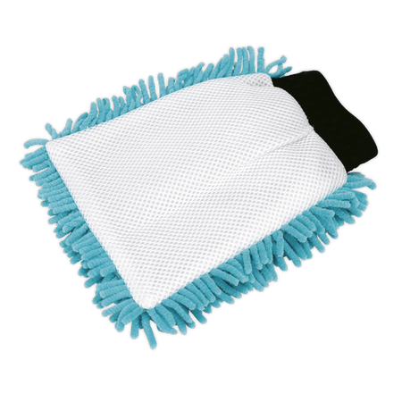 Sealey Shaggy Microfibre Mitt 2-in-1 Model No-CC77