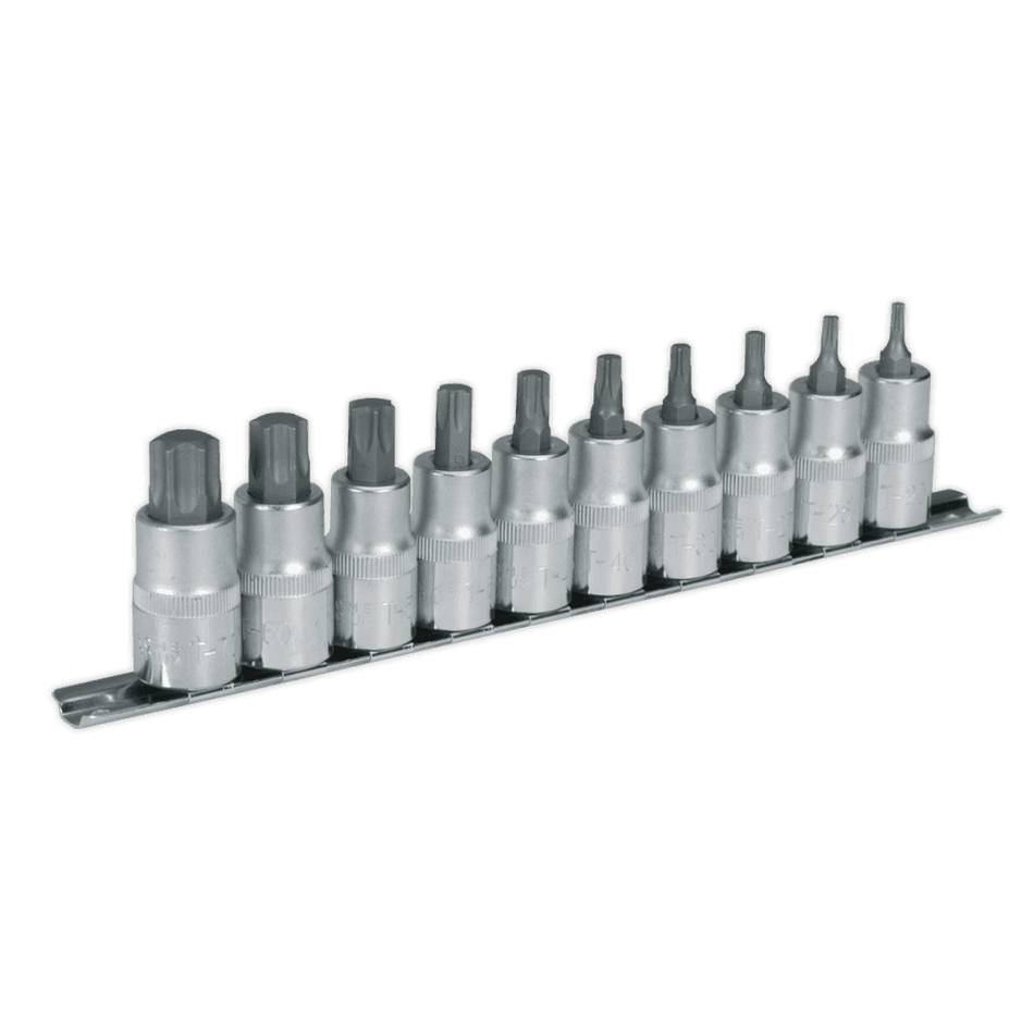 Sealey TRX-Star Socket Bit Set 10pc 1/2"Sq Drive Model No-AK6208