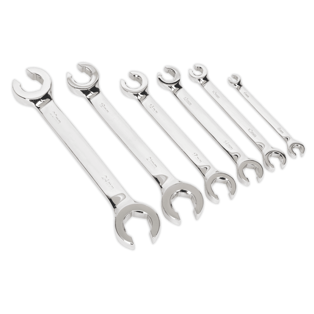 Sealey Flare Nut Spanner Set 6pc Metric Model No-S0767