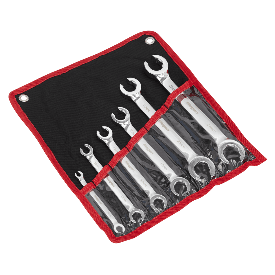 Sealey Flare Nut Spanner Set 6pc Metric Model No-S0767