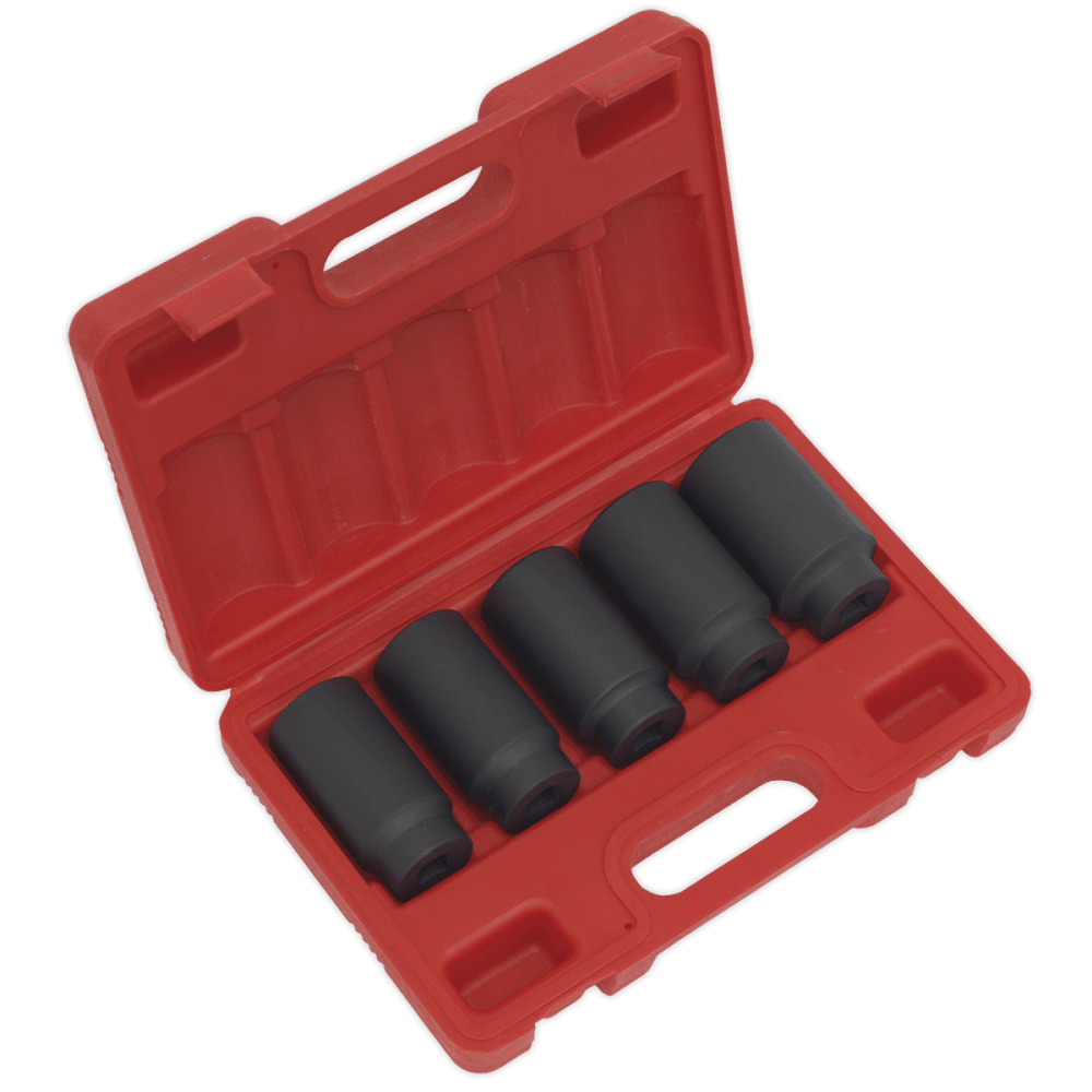 Sealey Impact Hub Nut Socket Set 5pc 1/2"Sq Drive Model No-SX050