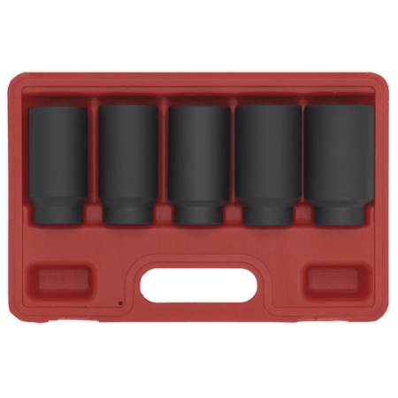 Sealey Impact Hub Nut Socket Set 5pc 1/2"Sq Drive Model No-SX050