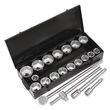 Sealey Socket Set 21pc 1"Sq Drive 6pt WallDrive Metric Model No-S0768
