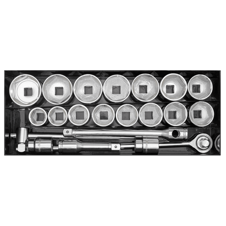 Sealey Socket Set 21pc 1"Sq Drive 6pt WallDrive Metric Model No-S0768