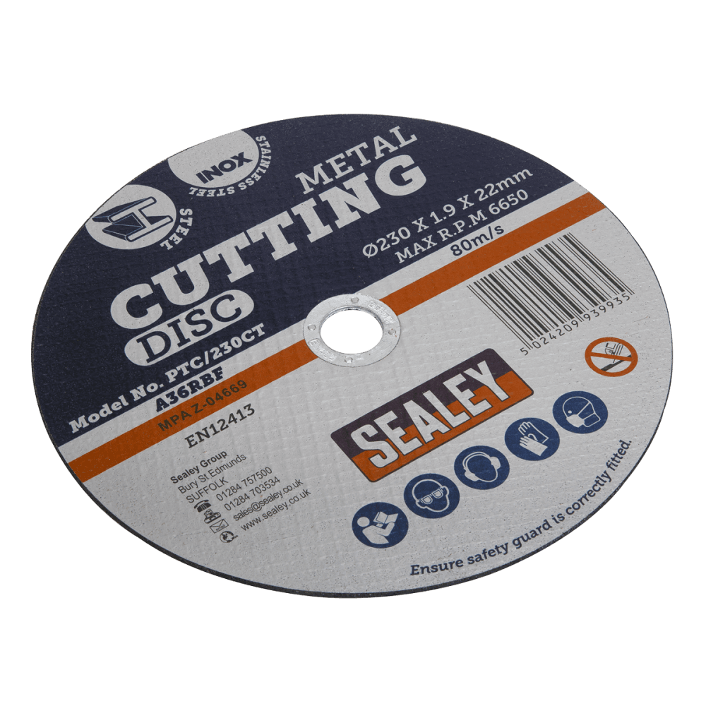 Sealey Cutting Disc 230 x 1.9mm 22mm Bore Model No-PTC/230CT