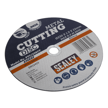 Sealey Cutting Disc 230 x 1.9mm 22mm Bore Model No-PTC/230CT