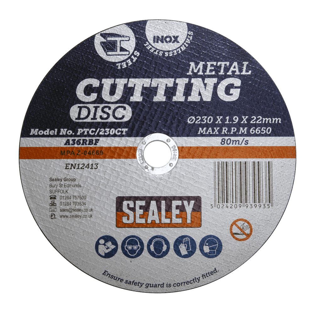 Sealey Cutting Disc 230 x 1.9mm 22mm Bore Model No-PTC/230CT