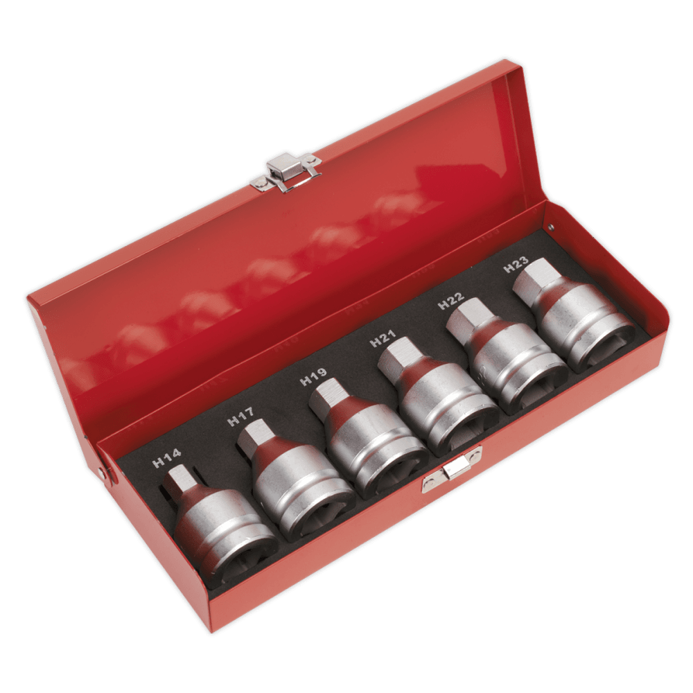 Sealey Hex Socket Bit Set 6pc 3/4"Sq Drive Model No-AK6217