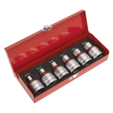 Sealey Hex Socket Bit Set 6pc 3/4"Sq Drive Model No-AK6217