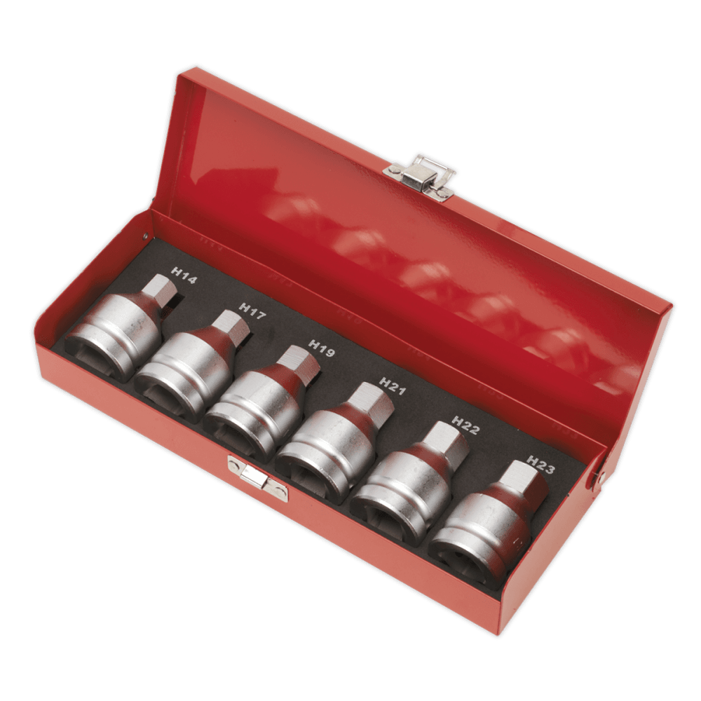 Sealey Hex Socket Bit Set 6pc 3/4"Sq Drive Model No-AK6217