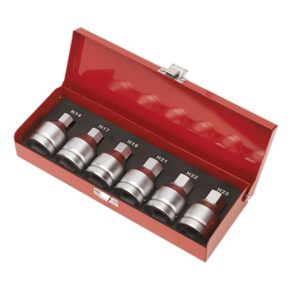 Sealey Hex Socket Bit Set 6pc 3/4"Sq Drive Model No-AK6217