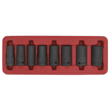 Sealey Locking Wheel Nut Removal Set 7pc 1/2"Sq Drive Model No-SX202