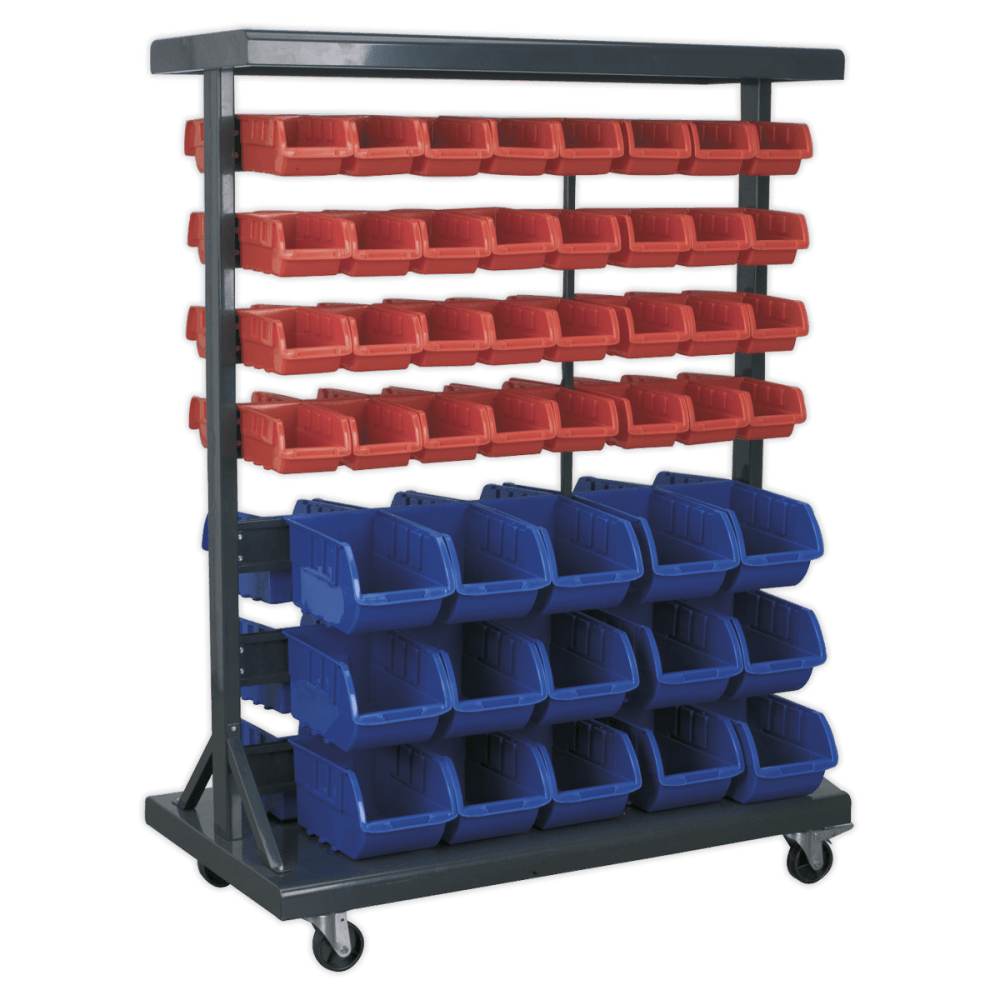 Sealey Mobile Bin Storage System with 94 Bins Model No-TPS94