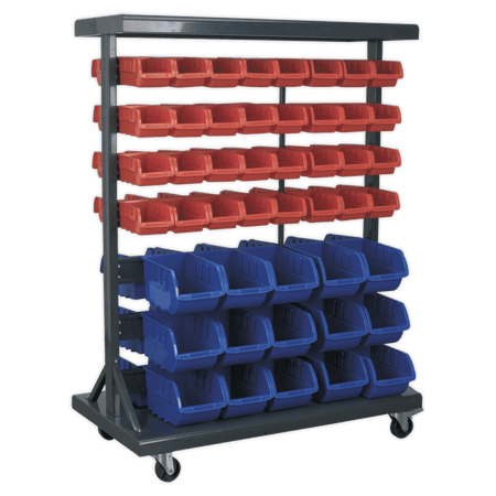 Sealey Mobile Bin Storage System with 94 Bins Model No-TPS94