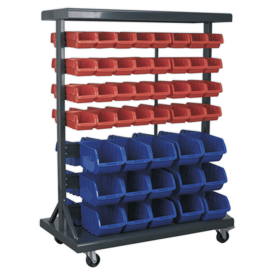 Sealey Mobile Bin Storage System with 94 Bins Model No-TPS94