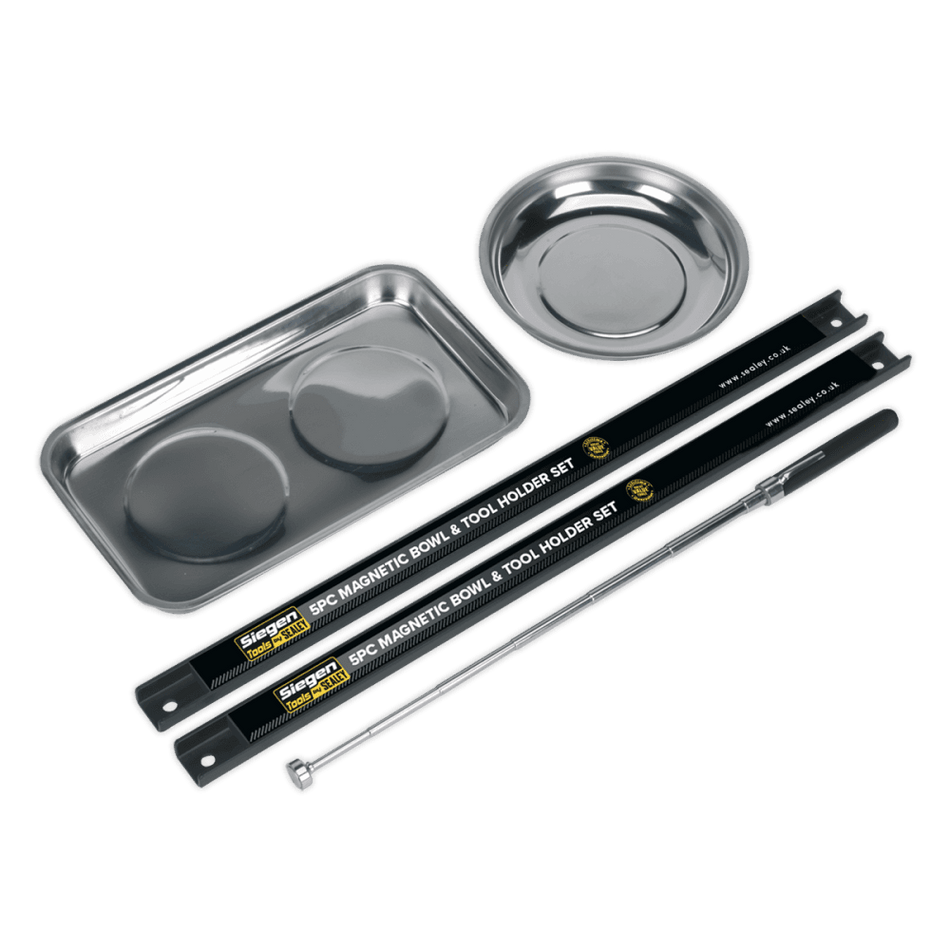 Sealey Magnetic Bowl & Tool Holder Set 5pc Model No-S0773